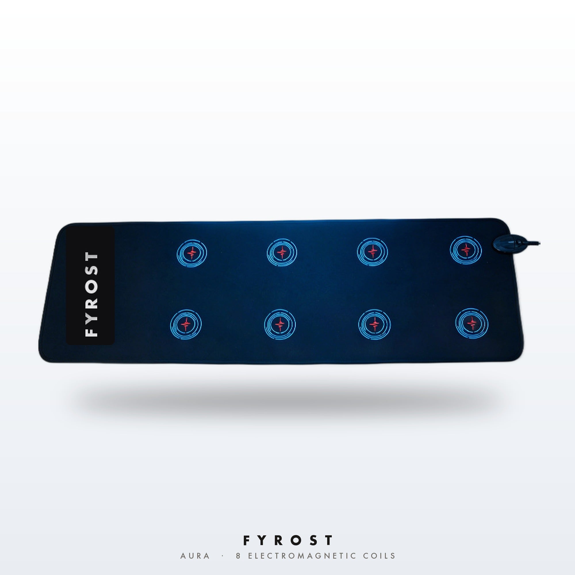 Eight electromagnetic coils across the Aura mat