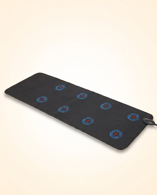 FYROST Aura PEMF bio-resonance mat — hero shot with controller