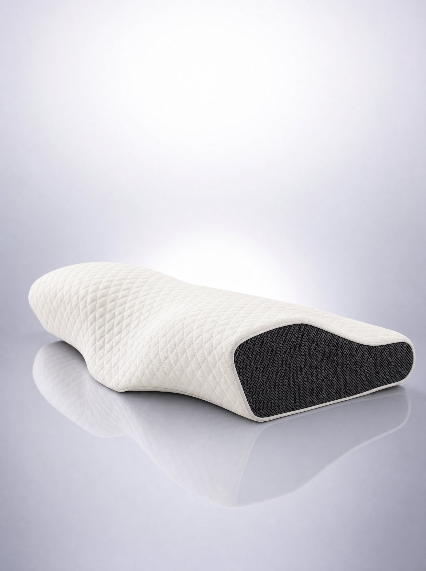 FYROST Cirrus side-sleep contour pillow, three-quarter view